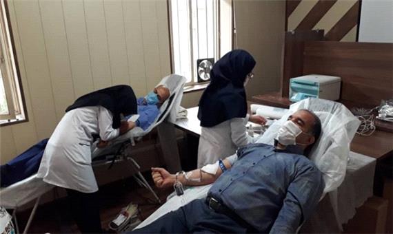 اجرای رزمایش « اهدای خون» کارمندان بسیجی در گیلان