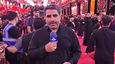 حال و هوای حرم مطهر سیدالشهدا در شب اربعین