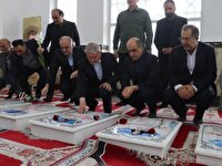 ادای احترام وزیر میراث فرهنگی ، صنایع دستی و گردشگری به شهدای دفاع مقدس ۱۲روزه