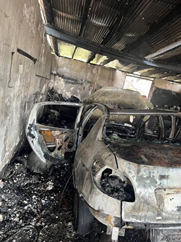 مهار آتش‌سوزی در جاده پیربازار