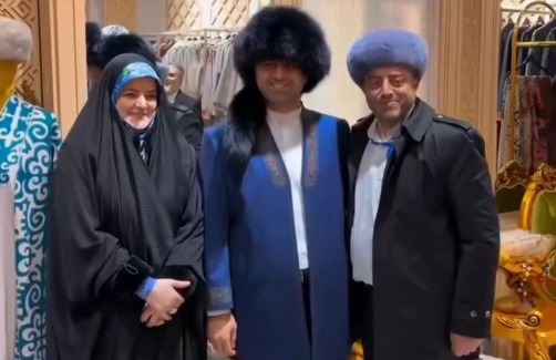 حضور دختر و داماد پزشکیان در یک فروشگاه در قزاقستان