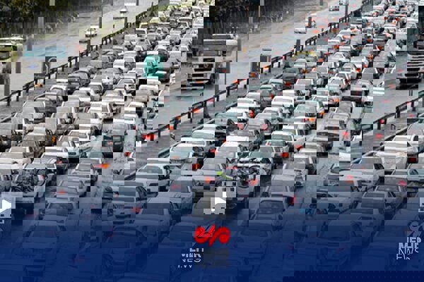 تصاویری از ترافیک نیمه سنگین در محور خروجی گیلان