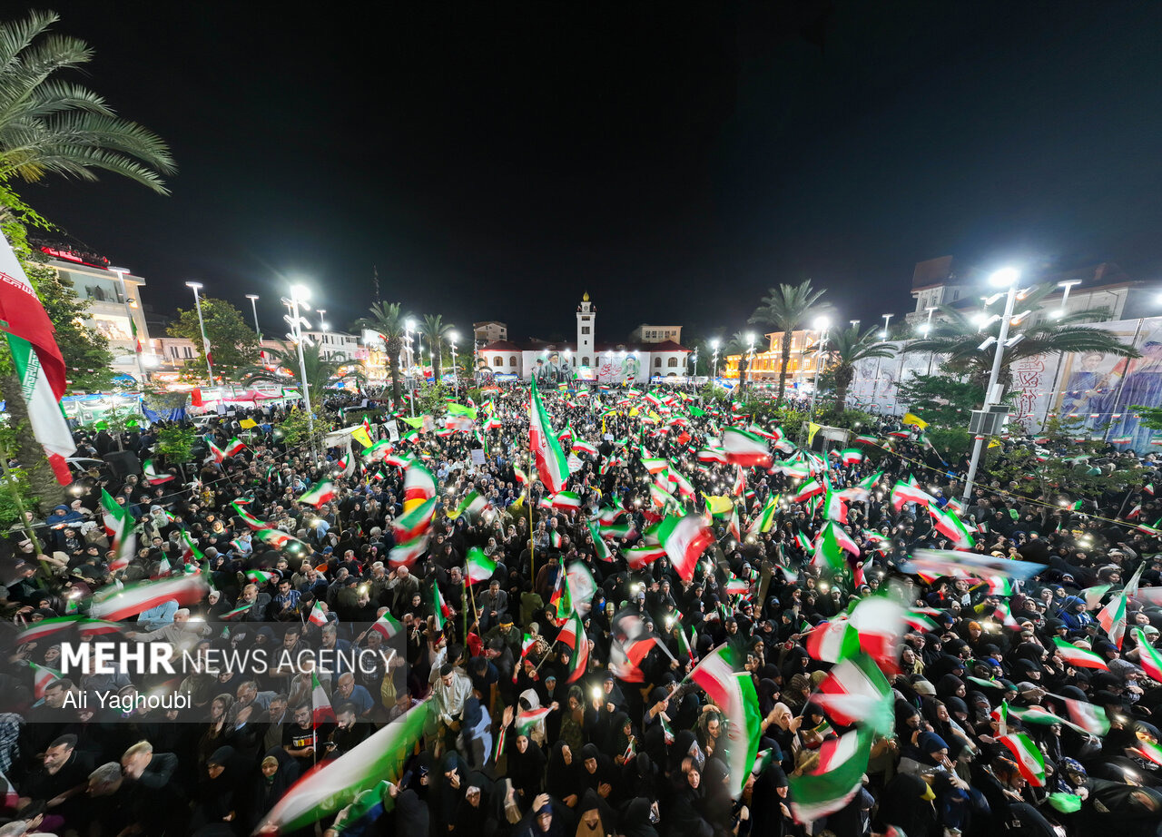 مراسم وداع با پیکر مطهر جانباز شهید «علی اصغر شادکام» در رشت