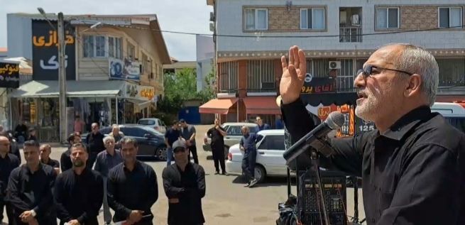 مراسم جاماندگان تشییع پیکر امام شهید در کومله شهرستان لنگرود