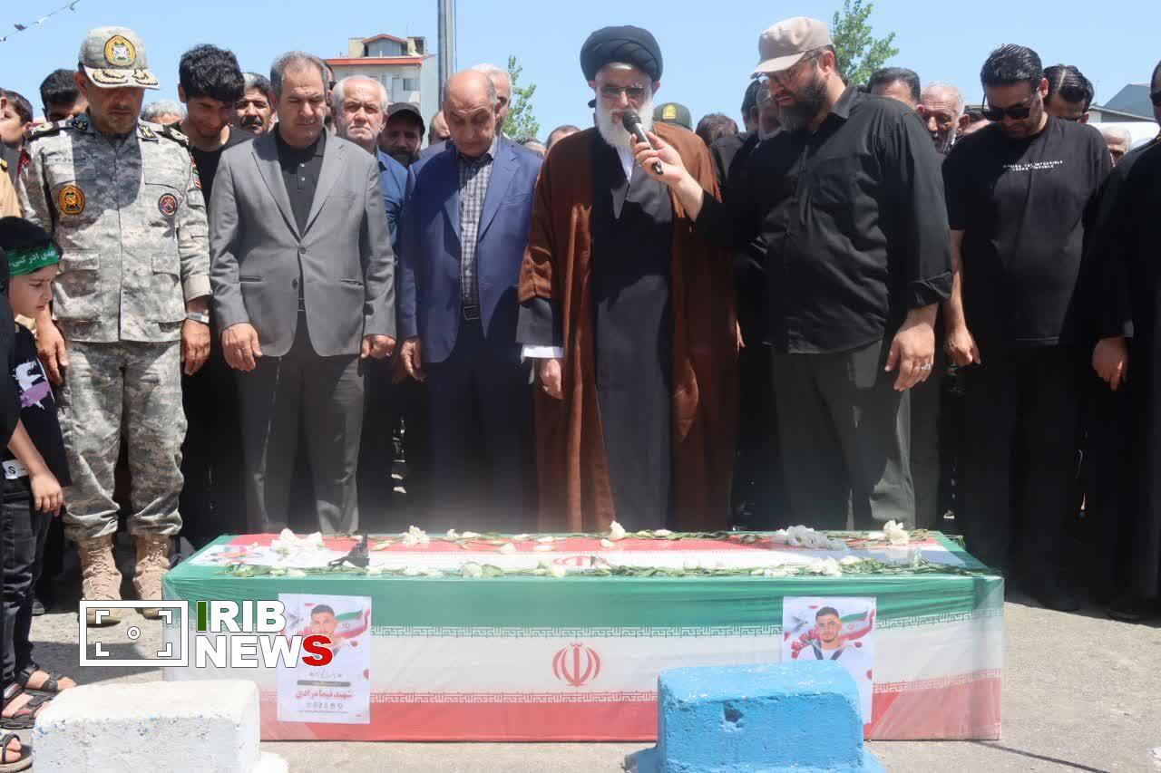 تشییع و خاکسپاری پیکر مطهر شهید نیما مرادی در بندرانزلی