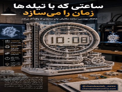 این ساعت عقربه ندارد، اما زمان را بی‌نقص نشان می‌دهد