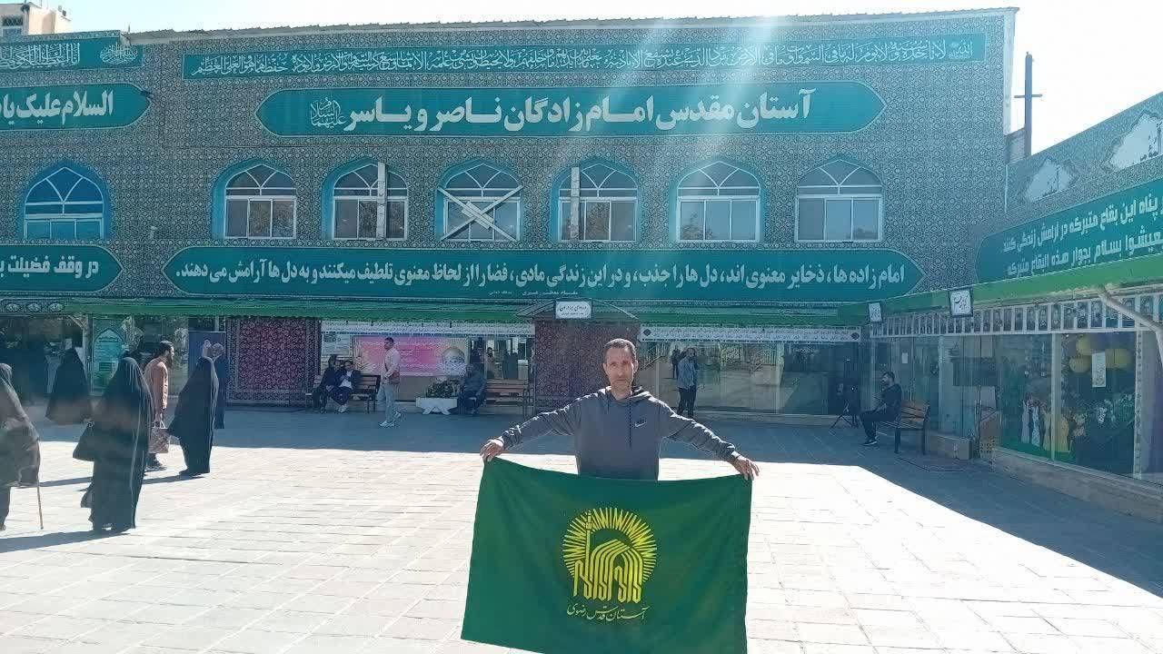 دونده لنگرودی ۲۴ کیلومتر تا حرم امام رضا (ع) را دوید
