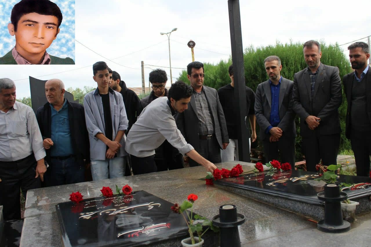 گلباران مزار نخستین شهید دانش آموز گیلان